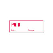 PAID Date Amount and Border Business Template セルフインキングスタンプ (デザイン)