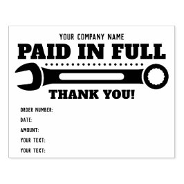 Paid in Full ゴム印 | カスタム会社名