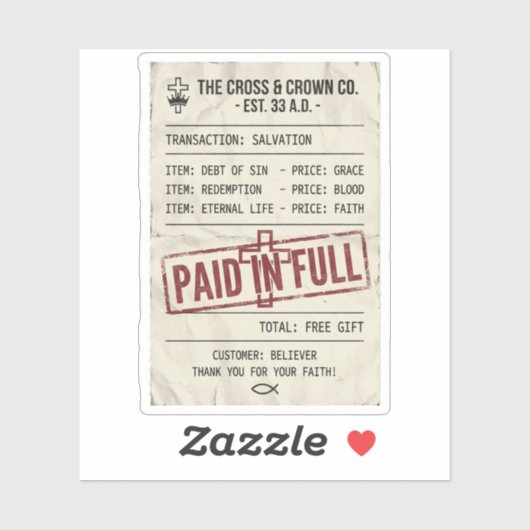 Paid in Full シール (シート)