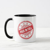 Paid in Full Distressed Stamp Coffee Mug マグカップ (左)