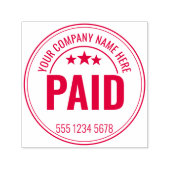 PAID Office Simple Framed red Self-inking Stamp セルフインキングスタンプ (デザイン)