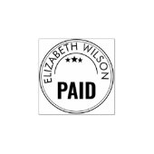 PAID Office Simple Framed red Self-inking Stamp ラバースタンプ (インプリント)