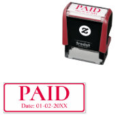 PAID Office Simple Framed Self-inking with date セルフインキングスタンプ (インサイチュ)