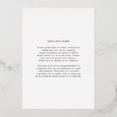 Paigeフォトモダン結婚ズ 箔招待状 (裏面)