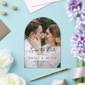 Paige写真モダン結婚式の日付の保存 アクリル招待状 (インサイチュ (ウェディング))