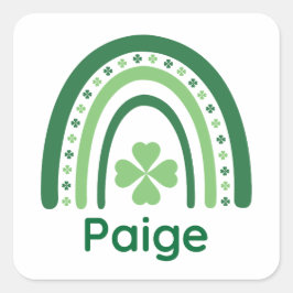 Paige クローバー ボホー 虹 スクエアシール