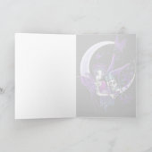 "Paige"レインボーバタフライムーンフェアリーアートカード カード (内部)