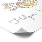 Paige monogram art girls name and meaning poster ポスター (角)