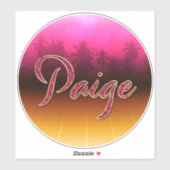 Paige Vorname Name golden pink Aufkleber Sticker シール (シート)