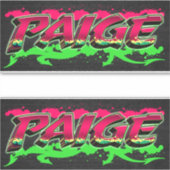 Paige Vorname Name Graffiti Aufkleber Sticker シール (正面)