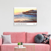 Paignton Pier, English Riviera, Devon キャンバスプリント (インサイチュ (リビング))