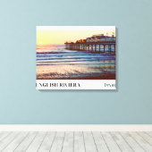 Paignton Pier, English Riviera, Devon キャンバスプリント (インサイチュ (ウッドフロア))