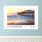 Paignton Pier, English Riviera, Devon キャンバスプリント (インサイチュ (ウッドフロア))