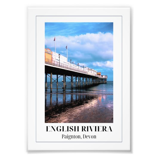 Paignton Pier, English Riviera, Devon フォトプリント (正面)