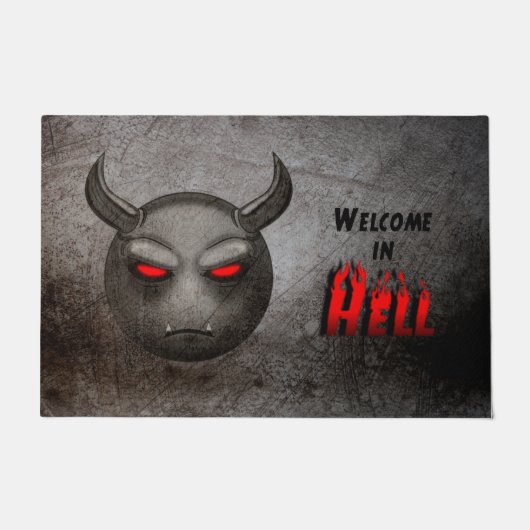 Paillasson Devilmoji Vintage ドアマット (正面)