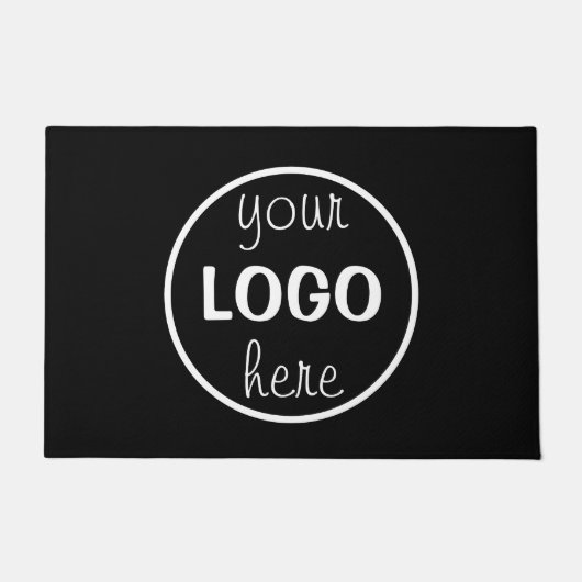 Paillasson Logo Entreprise Noir Moderne Profession ドアマット (正面)