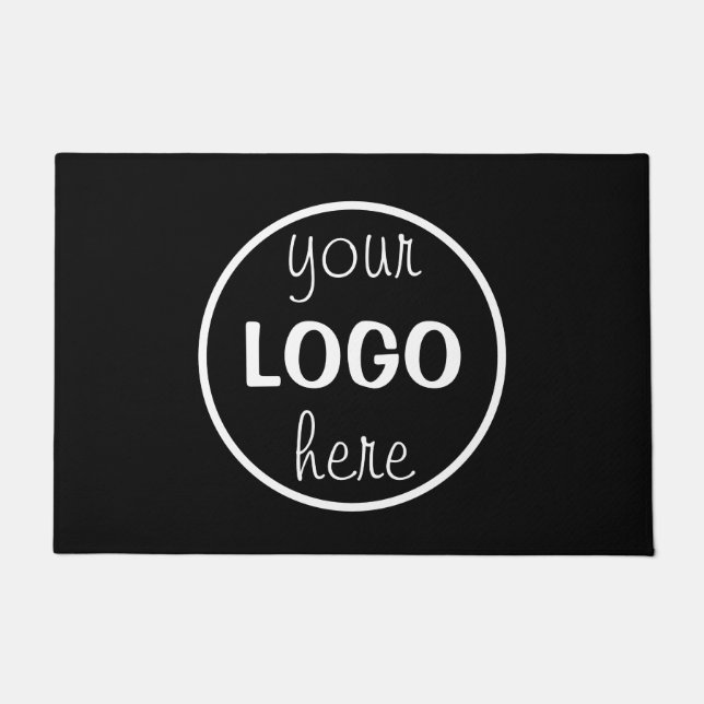 Paillasson Logo Entreprise Noir Moderne Profession ドアマット (正面)