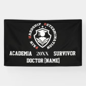 Pain, Hardship, Determination – Funny PhD Quote 横断幕 (横)