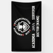 Pain, Hardship, Determination – Funny PhD Quote 横断幕 (縦)