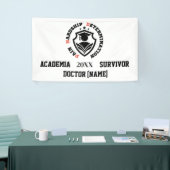 Pain, Hardship, Determination – Funny PhD Quote 横断幕 (トレードショー)