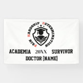 Pain, Hardship, Determination – Funny PhD Quote 横断幕 (横)