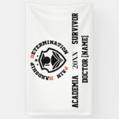 Pain, Hardship, Determination – Funny PhD Quote 横断幕 (縦)