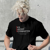 Pain, Hardship, Determination – Funny PhD Quote Tシャツ