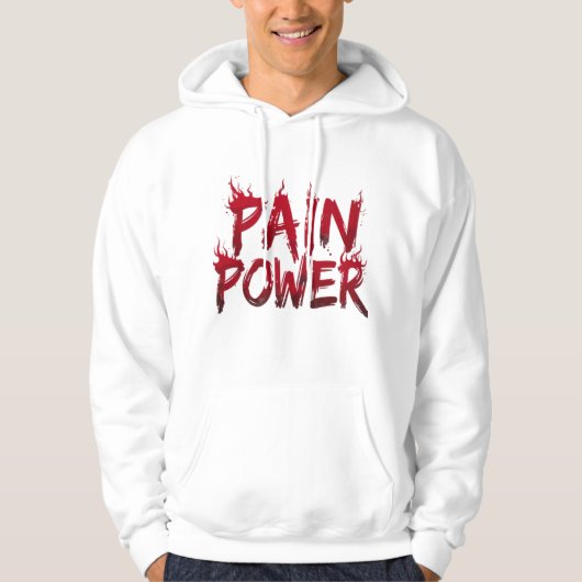 Pain is Power - グランジ ゴシック ストリートウェア パーカ (正面)