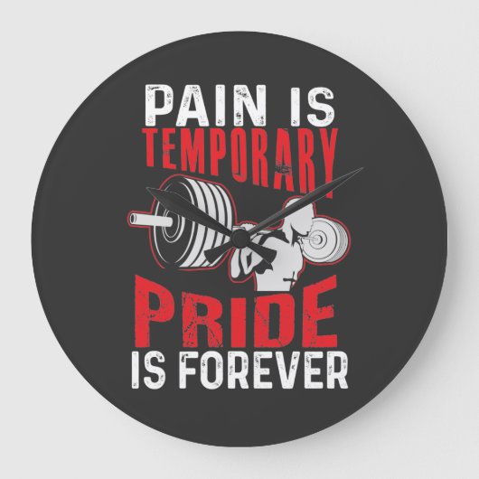 Pain Is Temporary Pride Is Forever ラージ壁時計 (正面)