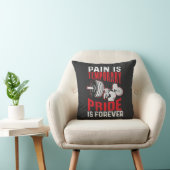 Pain Is Temporary Pride Is Forever Throw Pillow クッション (椅子)