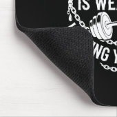 Pain Is Weakness Leaving Your Body Gym Workout Men マウスパッド (コーナー)