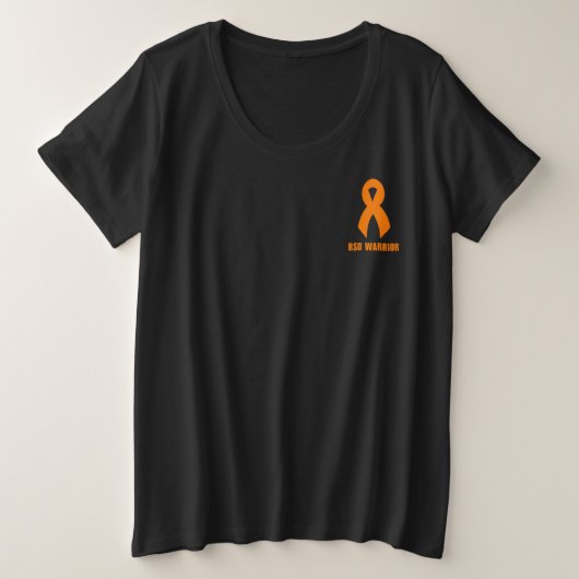 PAIN MANAGEMENT IS SUICIDE PREVENTION/RSD WARRIOR プラスサイズTシャツ (デザイン正面)