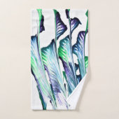 Pain Remover 1 Purple Green Abstract Bath Towels バスタオルセット (ハンドタオル)