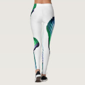 Pain Remover 1 Purple Green Abstract Leggings レギンス (裏面)
