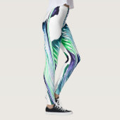 Pain Remover 1 Purple Green Abstract Leggings レギンス (右)
