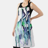 Pain Remover 1 Purple Green Flower Abstract Apron エプロン (インサイチュ)