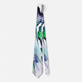 Pain Remover 1 Purple Green Flower Abstract Tie ネクタイ (正面)