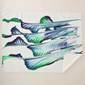 Pain Remover 1 Purple Green Flower Blanket シェルパブランケット (正面(横))