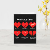 Pain Scale Chart Design For Funny Valentines Day  カード (黄色い花)