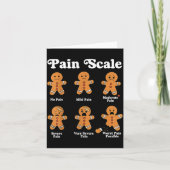 Pain Scale Funny Gingerbread Christmas Nurse Pain  カード (正面)