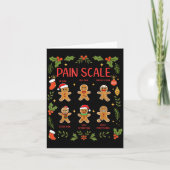 Pain Scale Gingerbread Essment Rn Er Nurse Christm カード (正面)