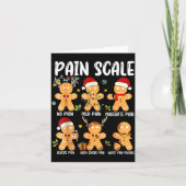 Pain Scale Gingerbread Trauma Nurse Christmas Nurs カード (正面)