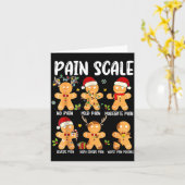 Pain Scale Gingerbread Trauma Nurse Christmas Nurs カード (黄色い花)