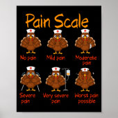 Pain Scale Nurse Turkey Thanksgiving Trauma Funny  ポスター (正面)