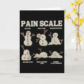 Pain Scale Snowman Funny Nurse Christmas Icu Nurse カード (黄色い花)