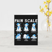 Pain Scale Snowman Nurse Christmas Xmas Snow Pajam カード (黄色い花)