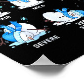 Pain Scale Snowman Nurse Christmas Xmas Snow Pajam ポスター (角)