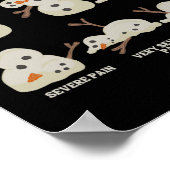 Pain Scale Snowman Nurse Christmas Xmas Snow Pajam ポスター (角)