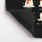 Pain Scale Snowman Nurse Christmas Xmas Snow Pajam マウスパッド (コーナー)