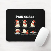 Pain Scale Snowman Nurse Christmas Xmas Snow Pajam マウスパッド (マウス)
